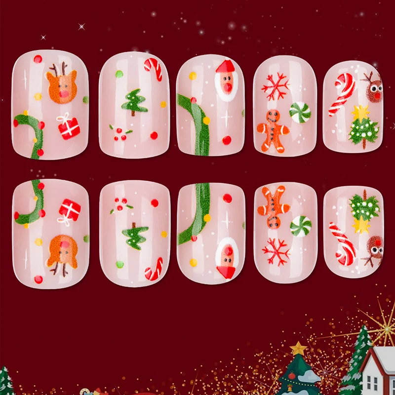 Festliches Feiertags-Themen-Nageldesign