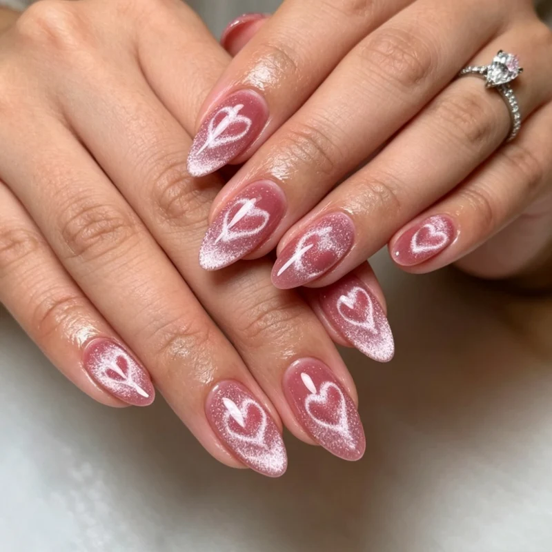 Herzdesign Stiletto Nagelkunst Verbesserungen