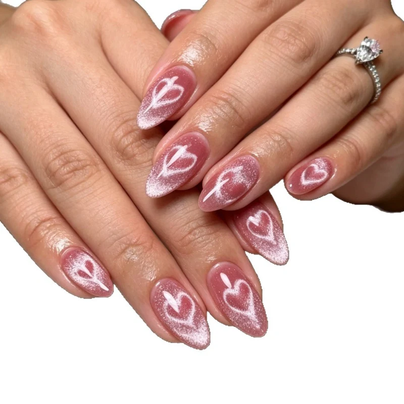 Herz-Design Press-On Nagelset