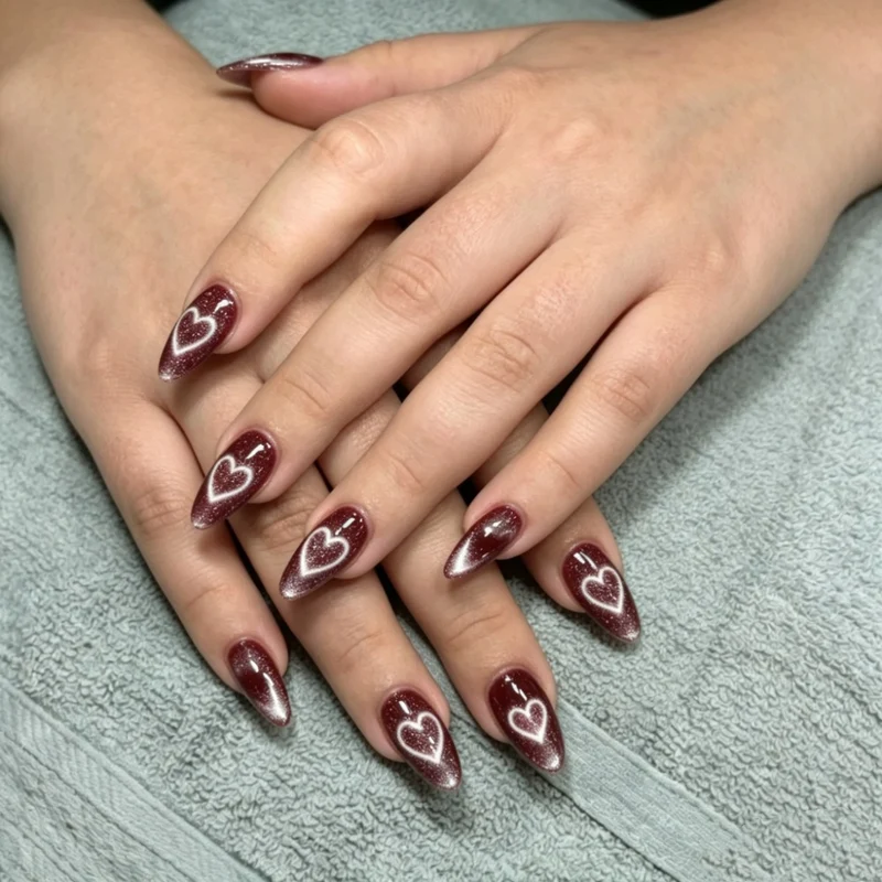 Herz Design Gel Nagelverlängerungen