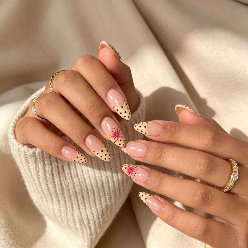 Elegante Dekorative Nagelverlängerungen