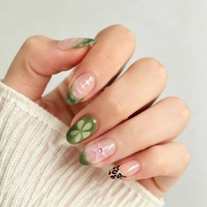 Künstlerische Press-On-Nagelerweiterungen
