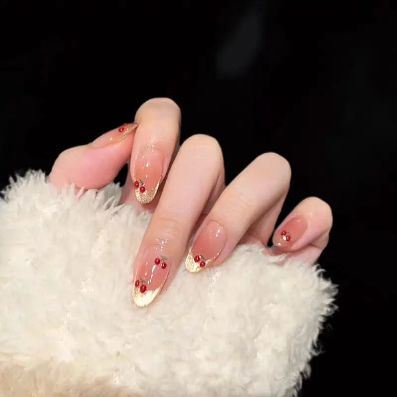 Glänzendes Ombre Quadrat Press-On Nagelset
