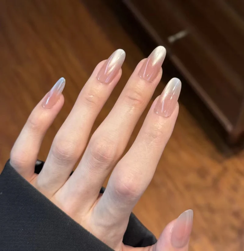 Glänzendes Ombre Quadrat Press-On Nagelset