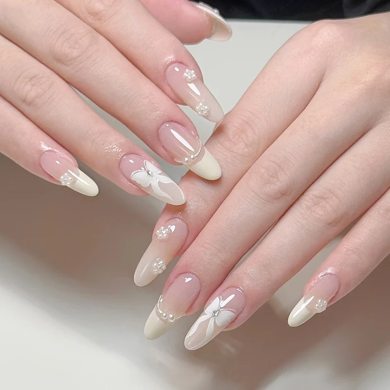 Glänzendes Ombre Quadrat Press-On Nagelset