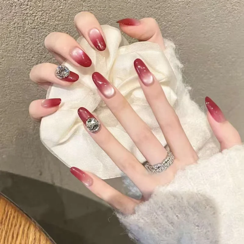 Glänzendes Ombre Quadrat Press-On Nagelset