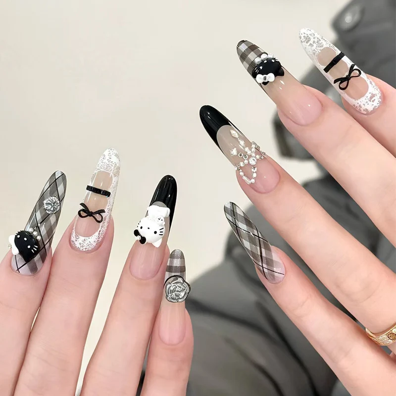 Glänzendes Ombre Quadrat Press-On Nagelset