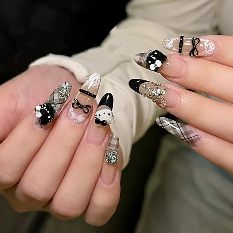 Glänzendes Ombre Quadrat Press-On Nagelset
