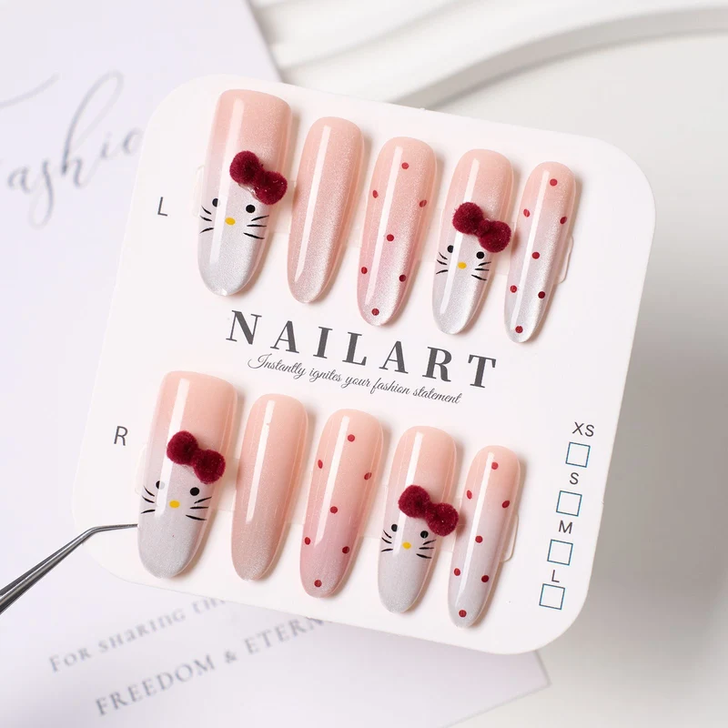 Dekorativer Stiletto Press-On Nagelset