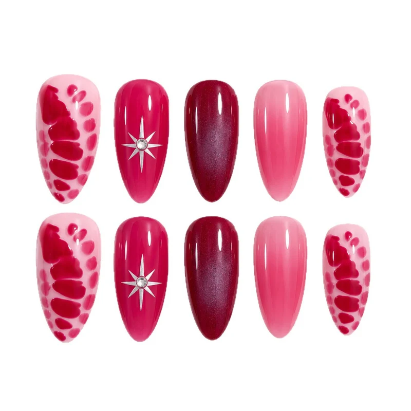 Elegante Stiletto Nagelkunst Verlängerungen