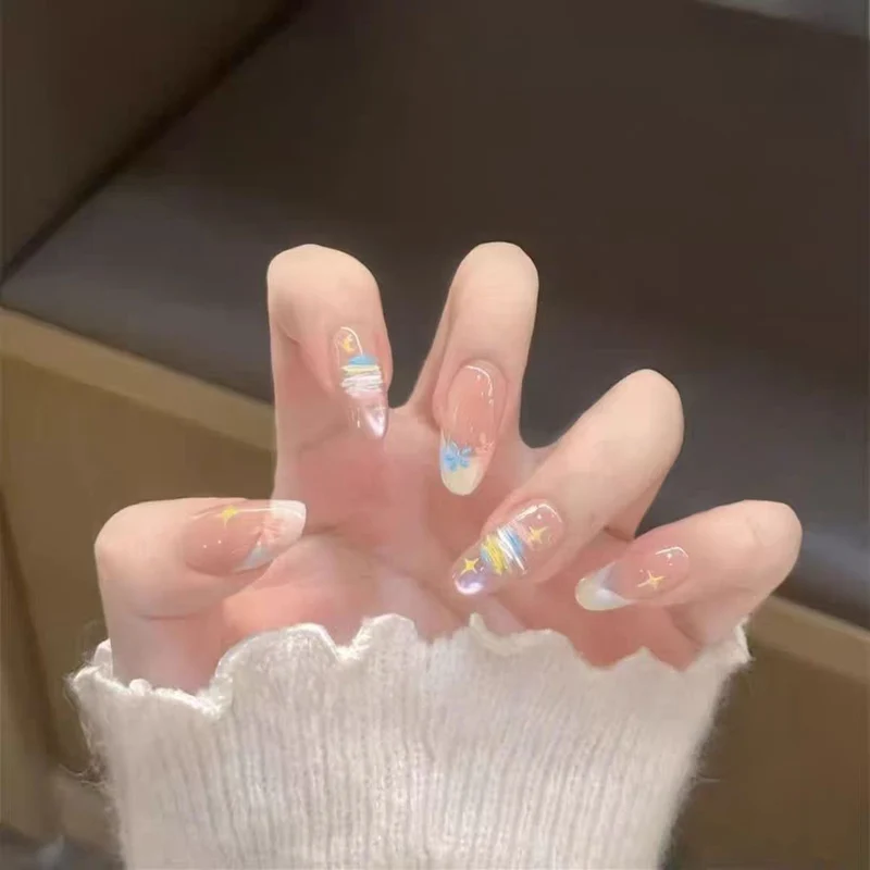 Elegante Ombre Stiletto Nagelverlängerungen