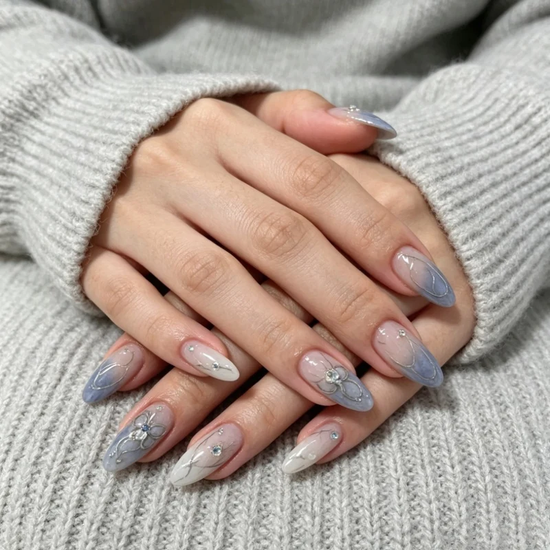 Dekoratives Stiletto Nagelkunst Set
