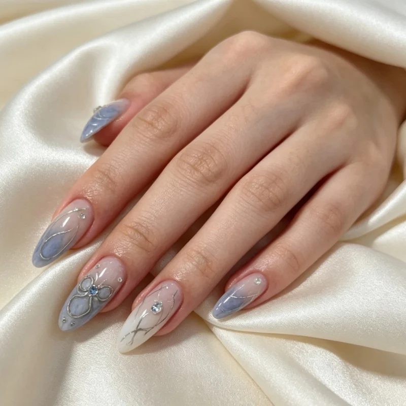 Dekoratives Stiletto Nagelkunst Set