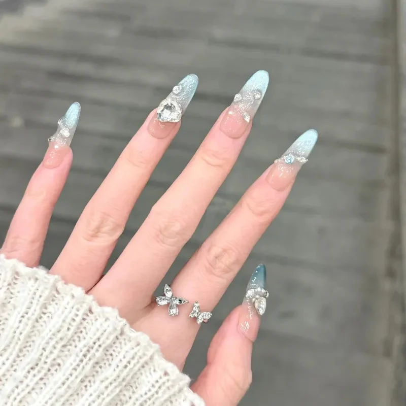 Künstlerische florale Stiletto-Nagelkunstverlängerungen