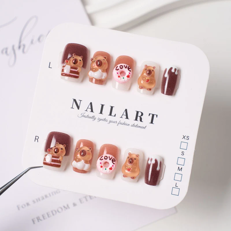 Dekorative Press-On Nagelset