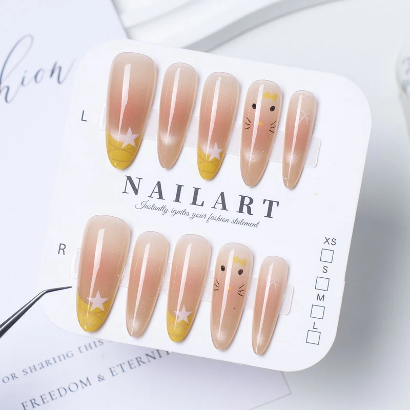 Dekorative Press-On Nagelset
