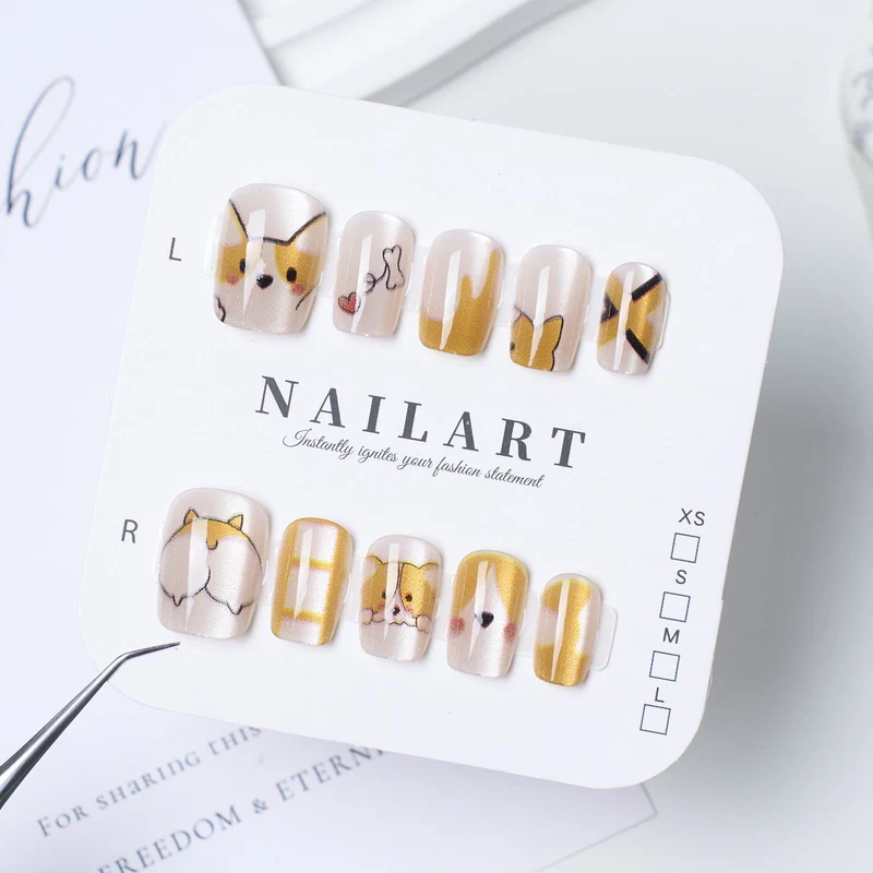 Dekorative Press-On Nagelset
