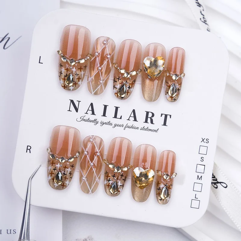 Dekorative Press-On Nagelset
