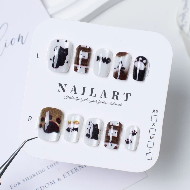 Dekorative Press-On Nagelset