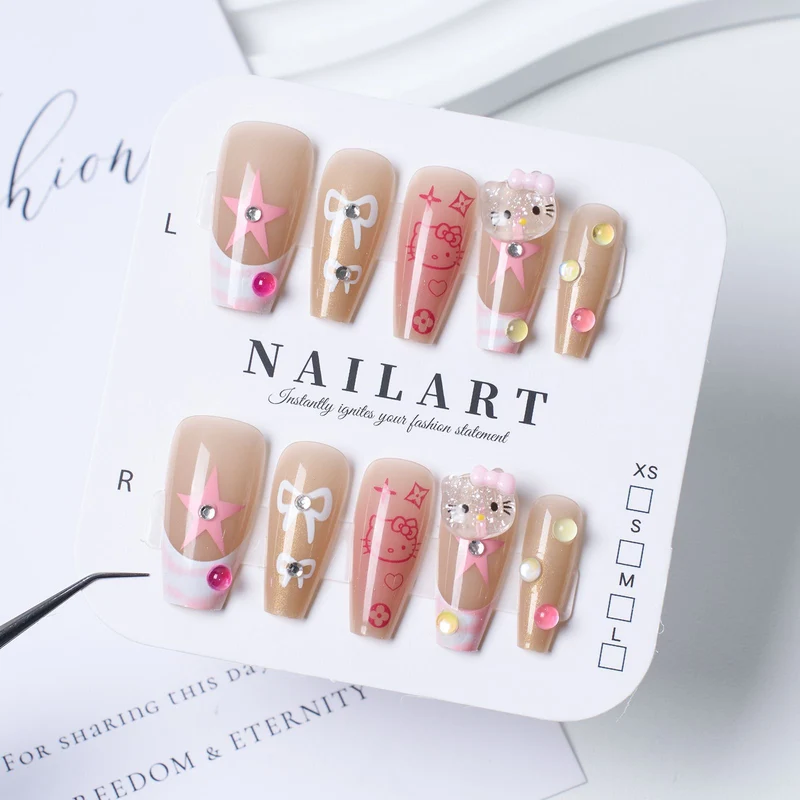 Dekorative Press-On Nagelset