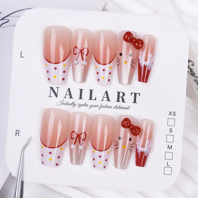 Dekorative Press-On Nagelset