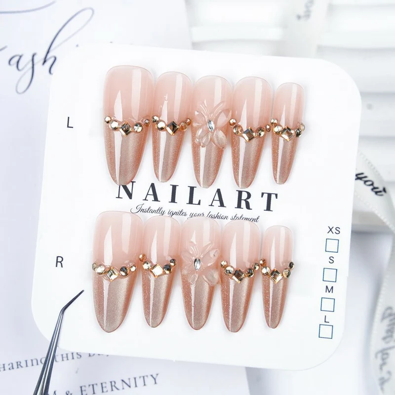 Dekorative Press-On Nagelset