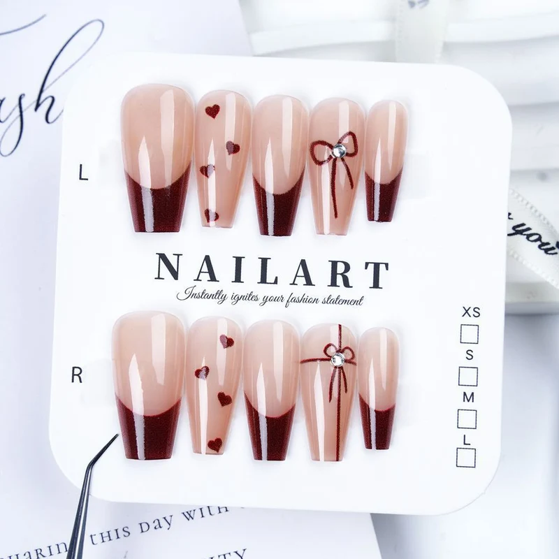 Dekorative Press-On Nagelset