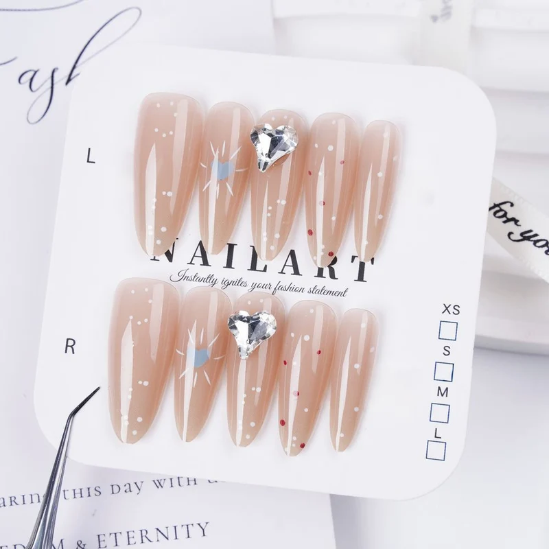 Dekorative Press-On Nagelset
