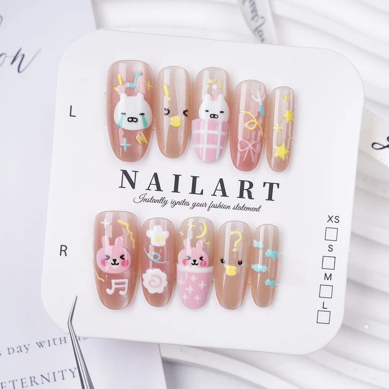 Dekorative Press-On Nagelset