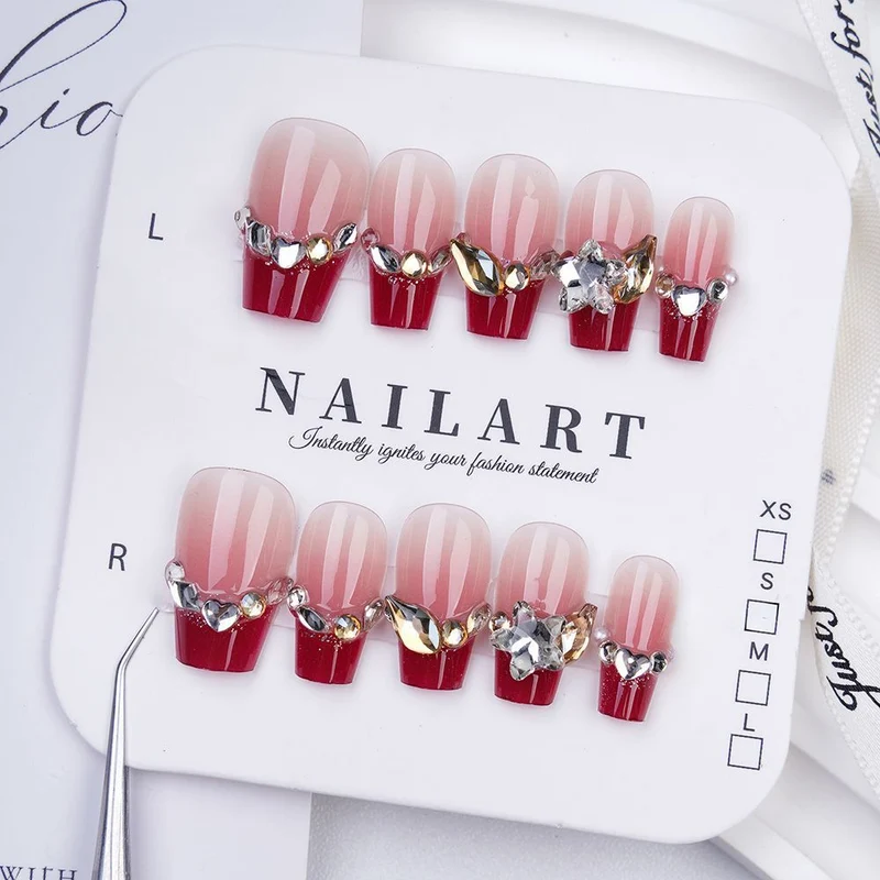 Dekorative Press-On Nagelset