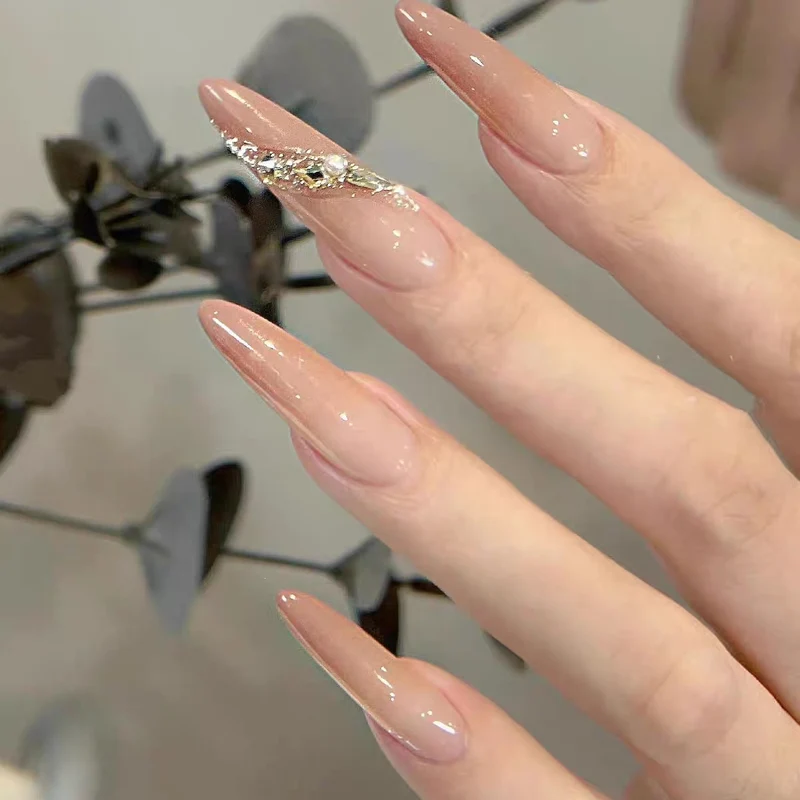 Künstlerisches Floral Press-On Nagel Set