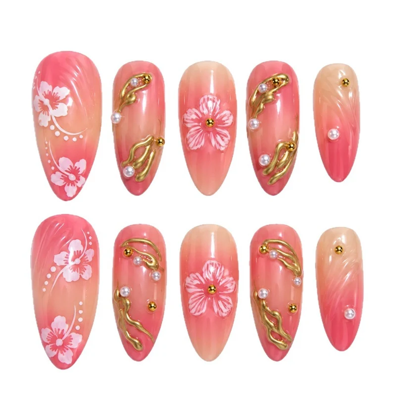 Künstlerische florale Nagelverstärkungen 1790638464