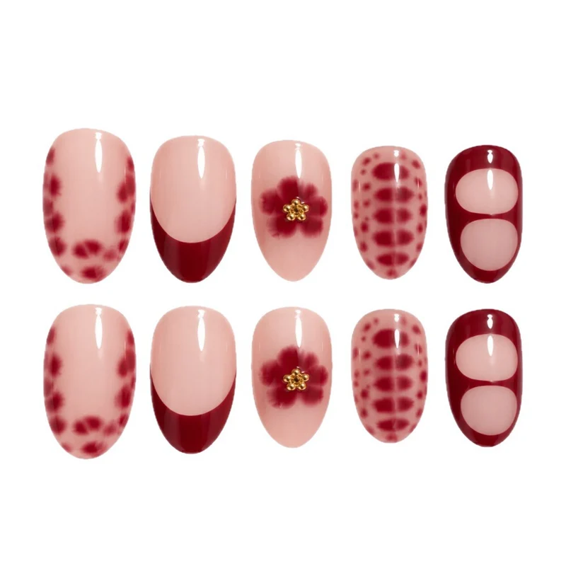 Künstlerische Blumennagelverlängerungen