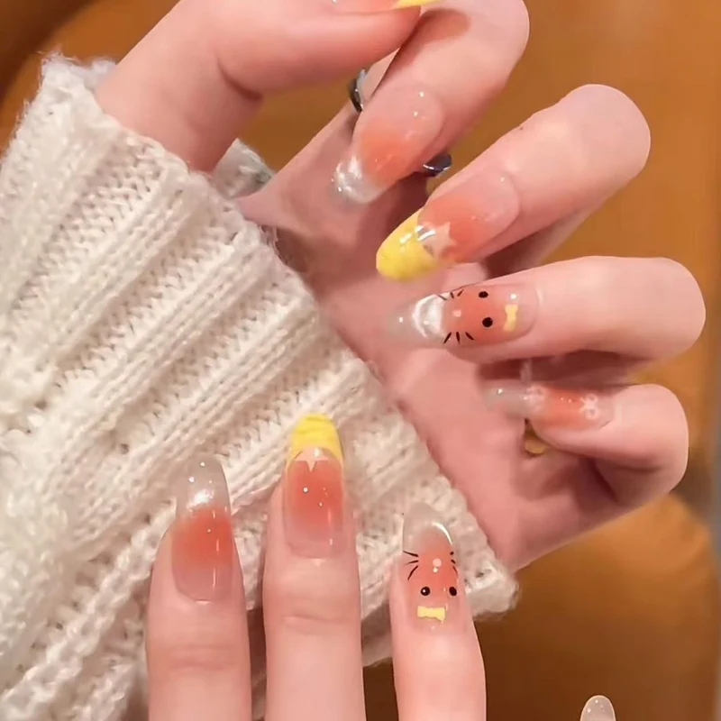 Künstlerische florale Design Press-On Nagel Verbesserungen