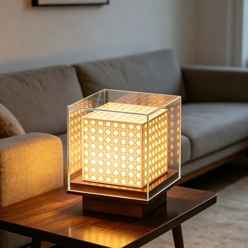 Dekorative Glaslaterne Tischlampe