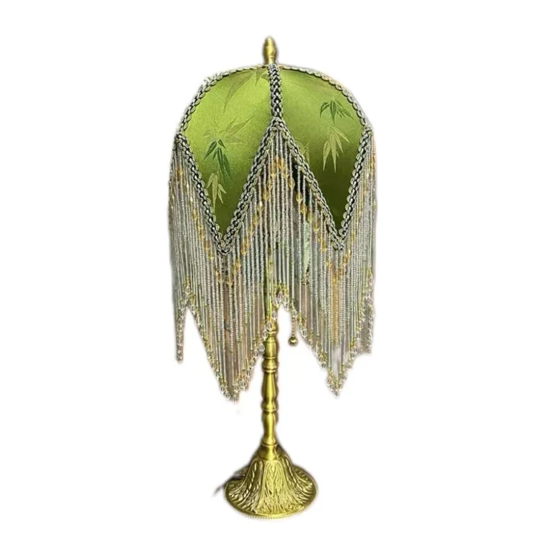 Vintage Perlen Tischlampe