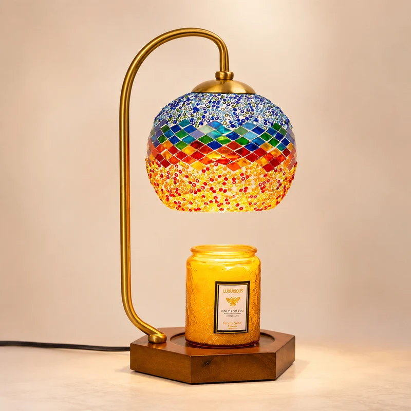 Mosaikglas-Tischlampe