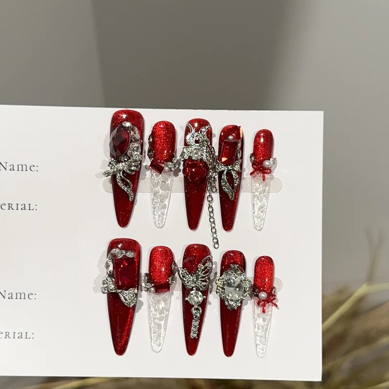 Luxuriöses Glitzerndes Press-On Nail Set