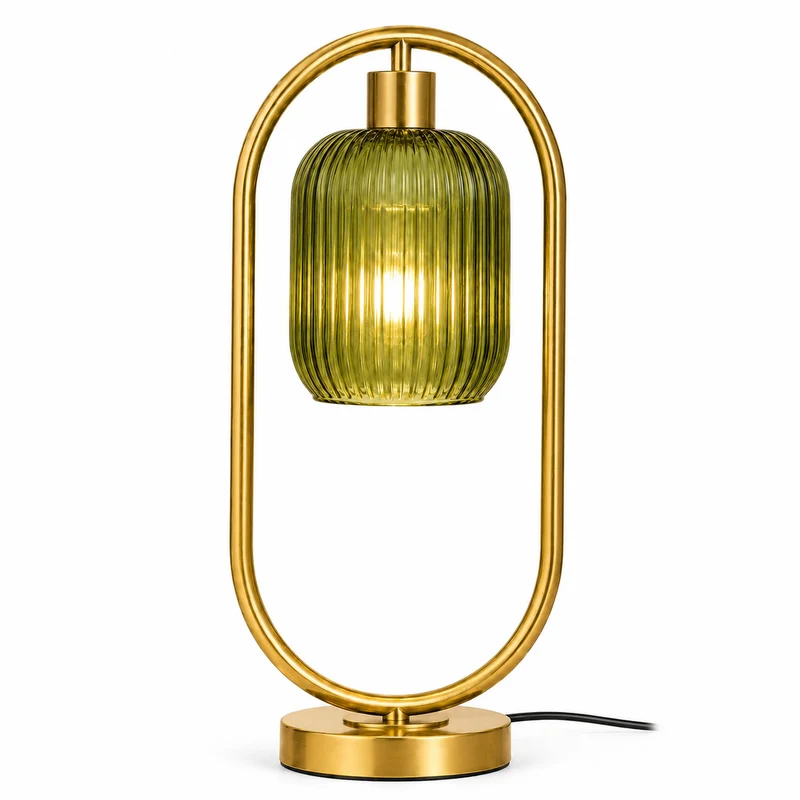 Moderne Glas Rippentischlampe