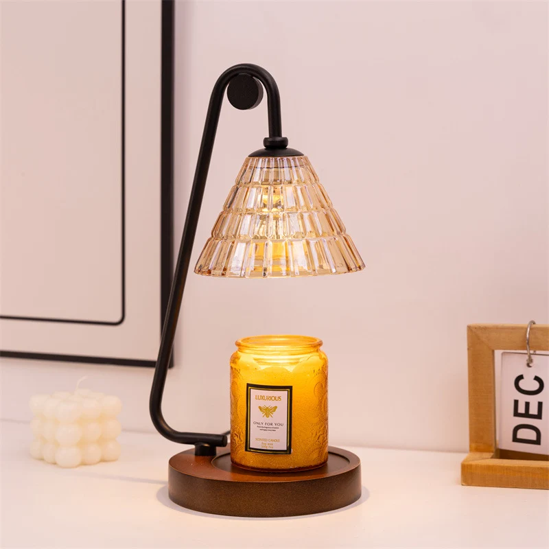 Industrielle Glas Tischlampe