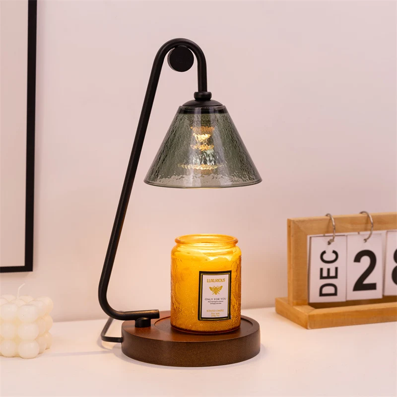 Industrielle Glas Tischlampe