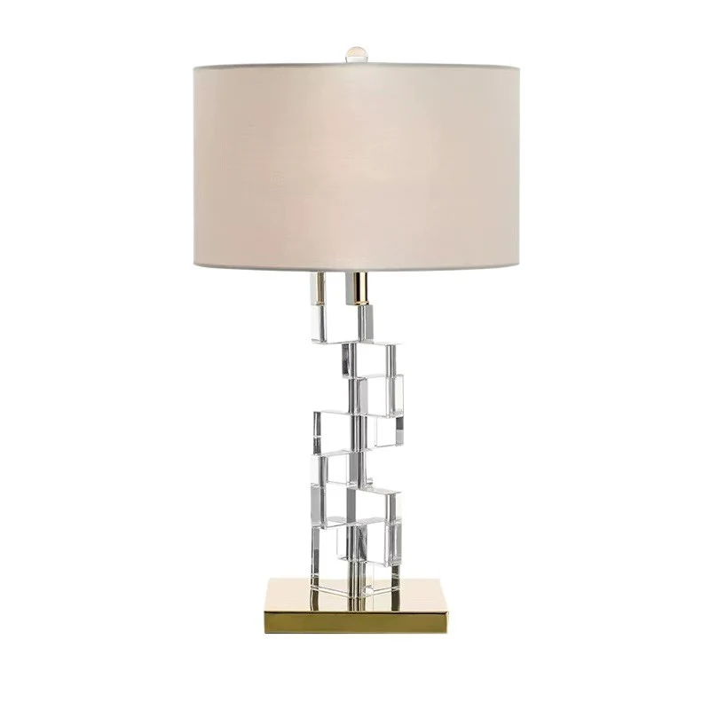 Moderne Kristallblock Tischlampe
