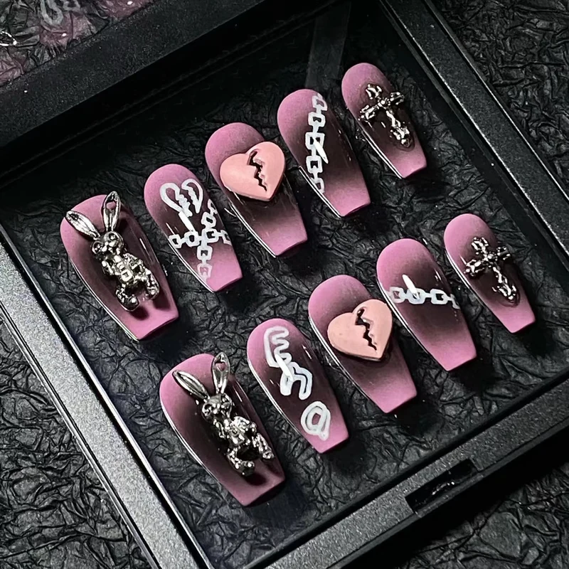 Thematisches Dekoratives Press-On Nagelkunstset