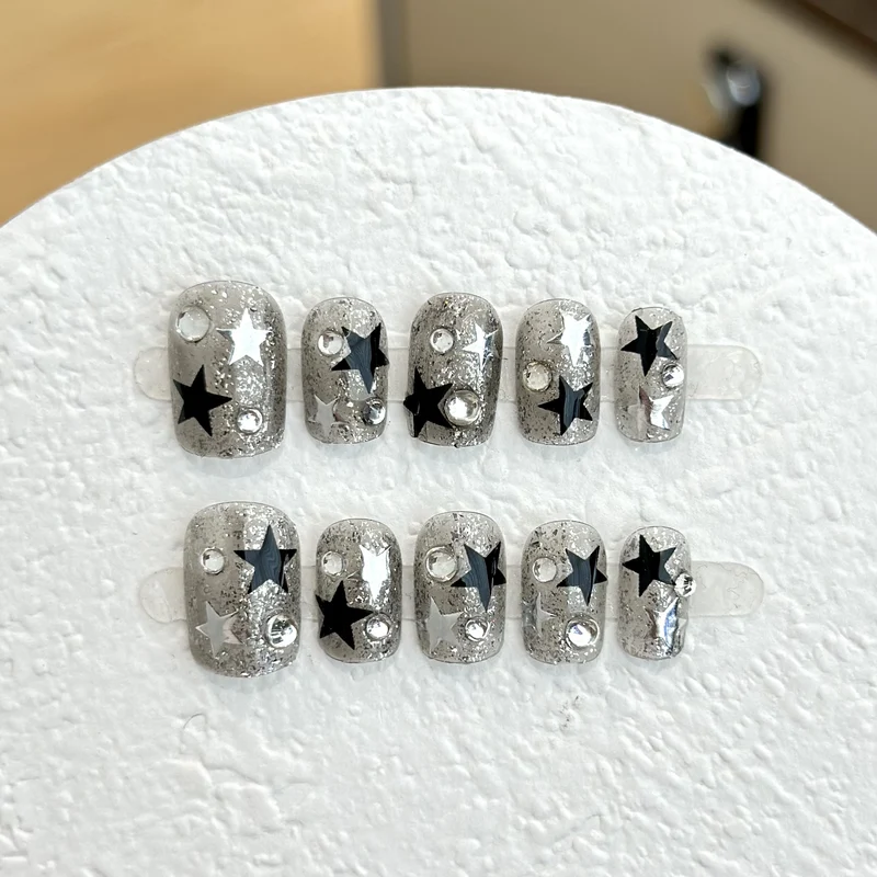 Sternen Glitter Press-On Nagelset