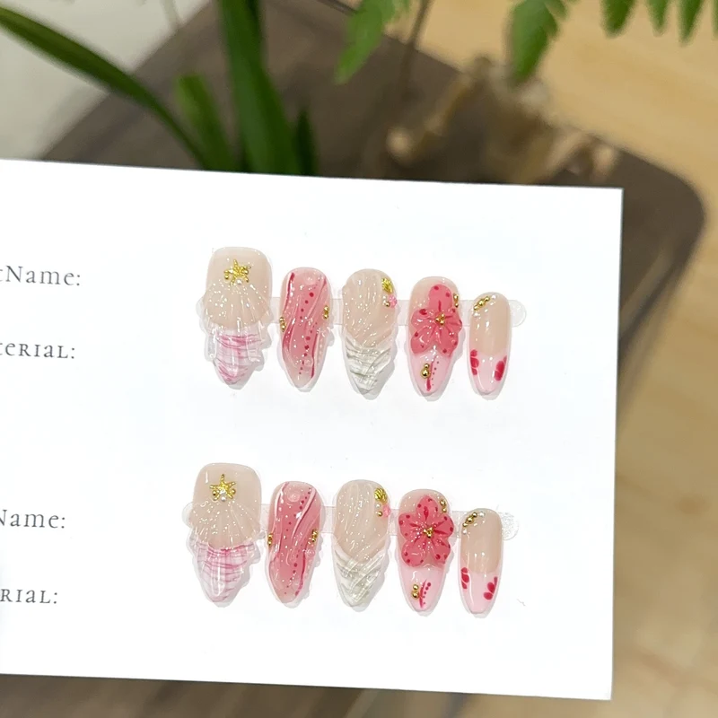 Blumen Design Press-On Nagel Kunst Set