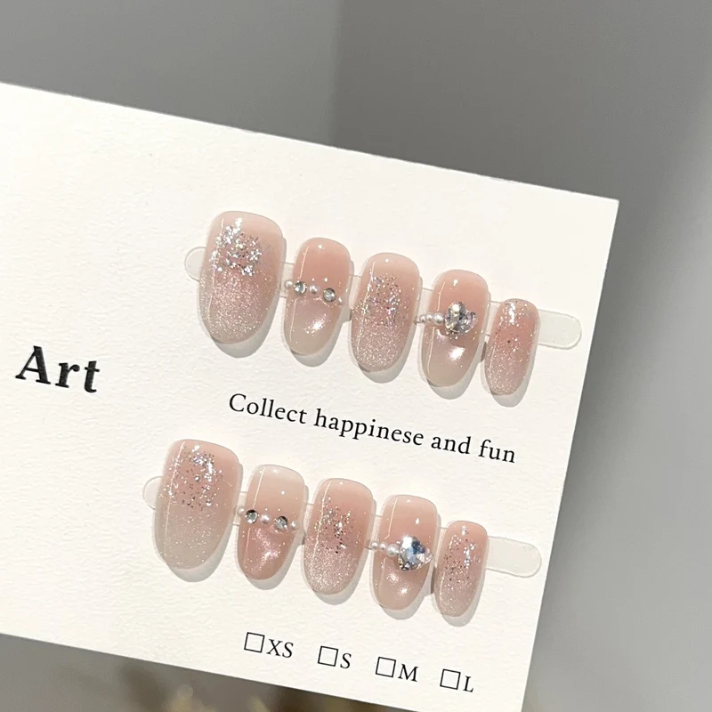 Premium Glitter Ombre Press-On Nail Art Set