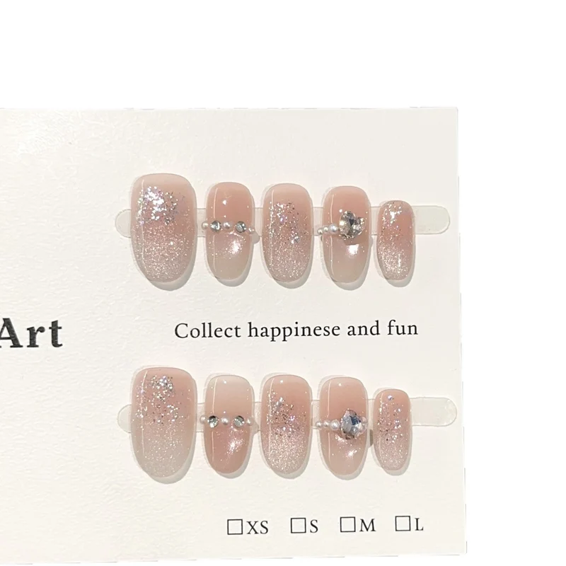Premium Glitter Ombre Press-On Nail Art Set