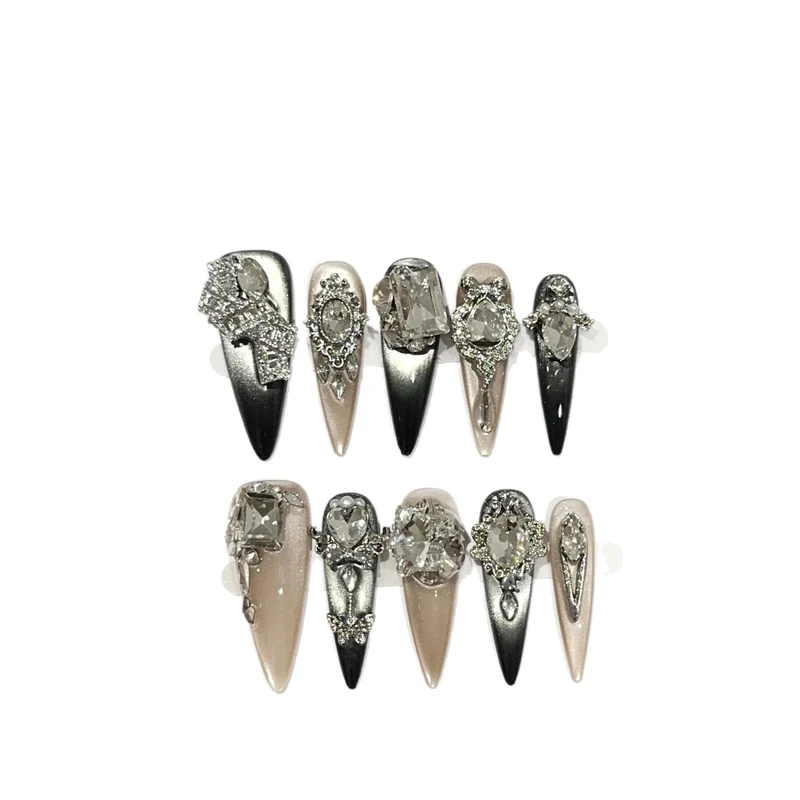 Premium Dekorative Press-On Nagelset