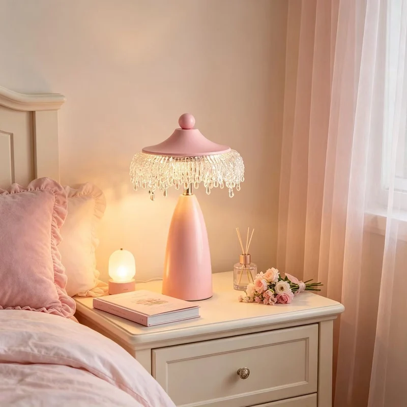Elegante Kristall-Tischlampe 1790694878