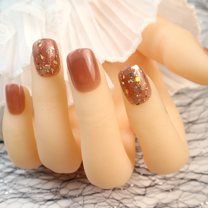 Glamouröser, glitzerverstärkter Press-On-Nagelset